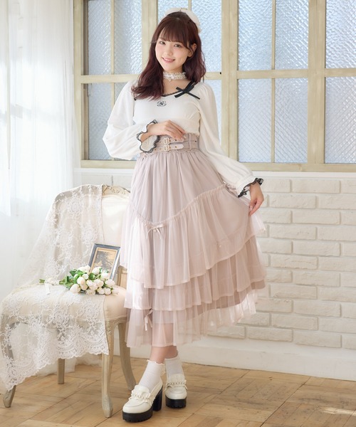 ROJITA（ロジータ）の「デコルテリボンロゴトップス（Tシャツ/カットソー・レディース・ホワイト/ブラック/ピンク・FREE）」の16枚目の写真