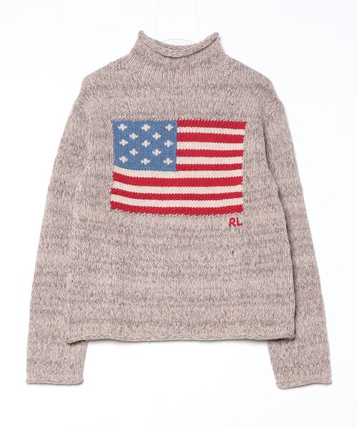 POLORALPHLAURENポロラルフローレンフラッグタートルネックセーターS フラッグ ウールブレンド タートルネック セーター（ニット/セーター