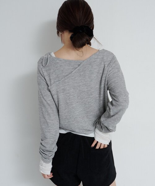 新色追加/4色展開】スタッズデザイントップス（Tシャツ/カットソー