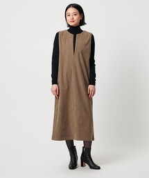 A DAY IN THE LIFE UNITED ARROWS | コーデュロイ キーネック ジャンパースカート  ＜A DAY IN THE LIFE＞(ジャンパースカート)