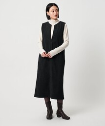A DAY IN THE LIFE UNITED ARROWS(アデイインザライフユナイテッドアローズ)のコーデュロイ キーネック ジャンパースカート  <A DAY IN THE LIFE>(ジャンパースカート)