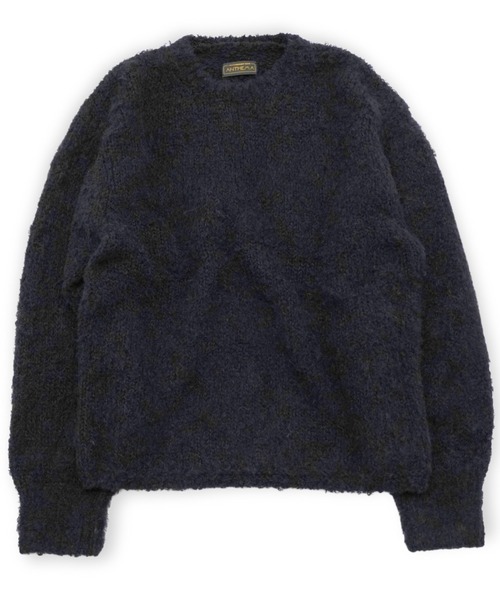 ANTHEM A(アンセムエー)の「【ANTHEM A】 MIXFUR MOLEKNIT CREWNECK(ニット/セーター・メンズ・ブラック/ゴールド・LARGE)」の1枚目の写真