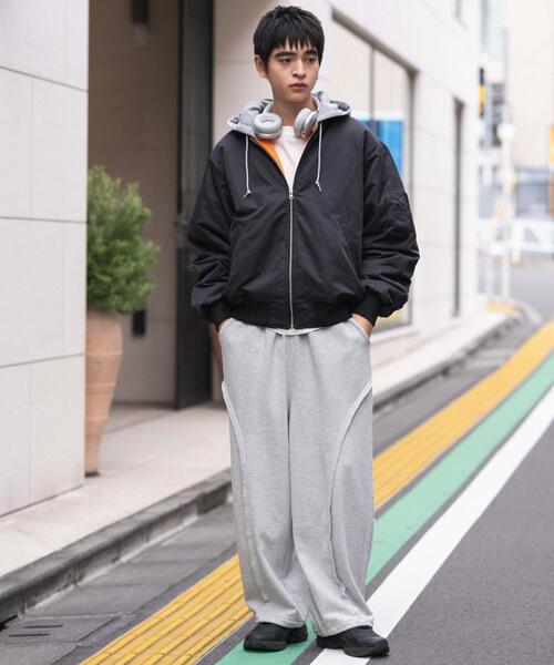 WEGO（ウィゴー）の「WEGO/【25年秋冬新作】2WAYフードパファーMA-1（MA-1・メンズ・ブラック/カーキ・MEDIUM/LARGE）」の16枚目の写真