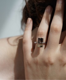 MELANGE（メランジェ）の「MELANGE Float レクタングルオープンリング（リング）」