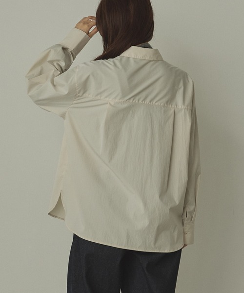 hunch（ハンチ）の「ポリエステルブロード 丈2WAYシャツ（シャツ/ブラウス・レディース・ブラック/カーキ/オフホワイト・FREE）」の7枚目の写真
