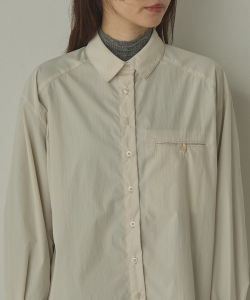 hunch（ハンチ）の「ポリエステルブロード 丈2WAYシャツ（シャツ/ブラウス・レディース・ブラック/カーキ/オフホワイト・FREE）」の8枚目の写真