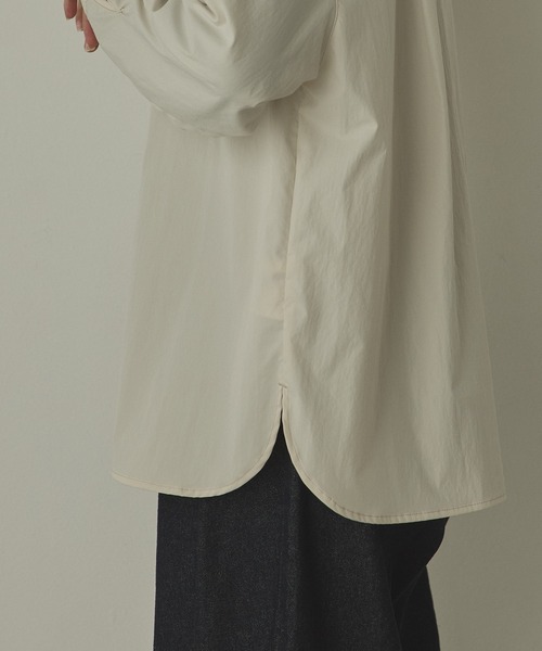hunch（ハンチ）の「ポリエステルブロード 丈2WAYシャツ（シャツ/ブラウス・レディース・ブラック/カーキ/オフホワイト・FREE）」の10枚目の写真