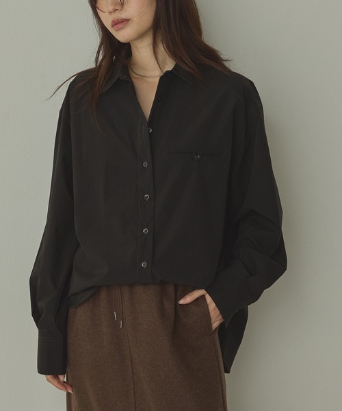 hunch（ハンチ）の「ポリエステルブロード 丈2WAYシャツ（シャツ/ブラウス・レディース・ブラック/カーキ/オフホワイト・FREE）」の20枚目の写真