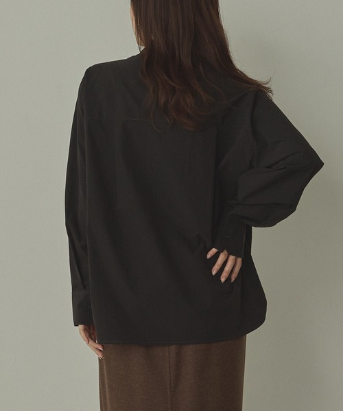 hunch（ハンチ）の「ポリエステルブロード 丈2WAYシャツ（シャツ/ブラウス・レディース・ブラック/カーキ/オフホワイト・FREE）」の22枚目の写真