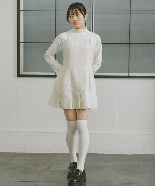 repipi armario（レピピ アルマリオ）の「【セレモニー】ガーリーツイードワンピース（ワンピース・キッズ・サックスブルー/アイボリー・LARGE/MEDIUM/SMALL）」の7枚目の写真