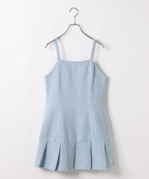 repipi armario（レピピ アルマリオ）の「【セレモニー】ガーリーツイードワンピース（ワンピース・キッズ・サックスブルー/アイボリー・LARGE/MEDIUM/SMALL）」の9枚目の写真