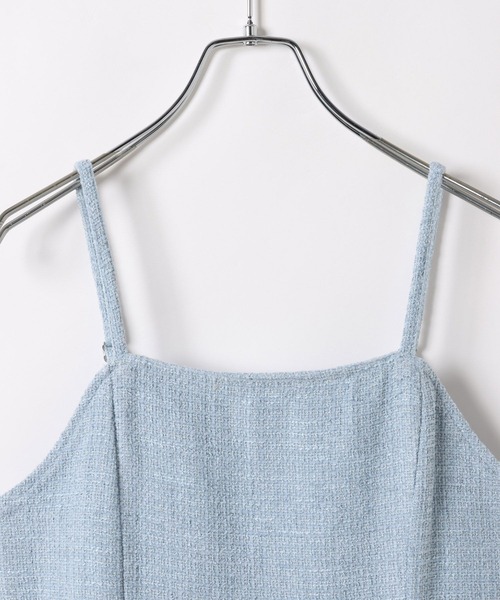 repipi armario（レピピ アルマリオ）の「【セレモニー】ガーリーツイードワンピース（ワンピース・キッズ・サックスブルー/アイボリー・LARGE/MEDIUM/SMALL）」の13枚目の写真