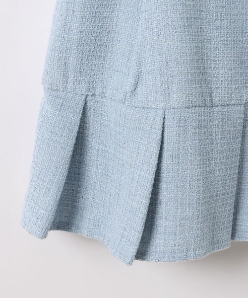 repipi armario（レピピ アルマリオ）の「【セレモニー】ガーリーツイードワンピース（ワンピース・キッズ・サックスブルー/アイボリー・LARGE/MEDIUM/SMALL）」の14枚目の写真