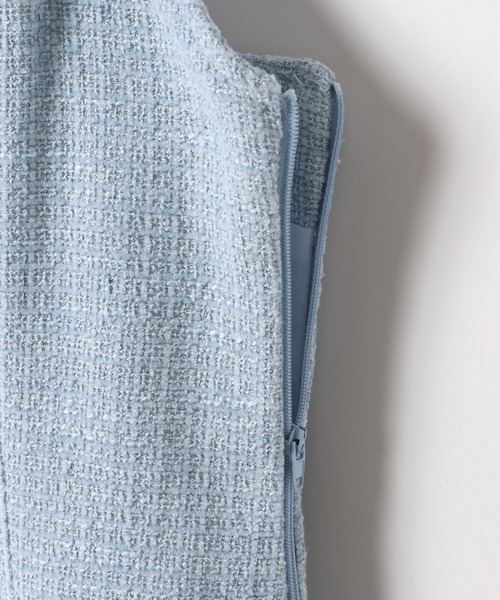 repipi armario（レピピ アルマリオ）の「【セレモニー】ガーリーツイードワンピース（ワンピース・キッズ・サックスブルー/アイボリー・LARGE/MEDIUM/SMALL）」の16枚目の写真