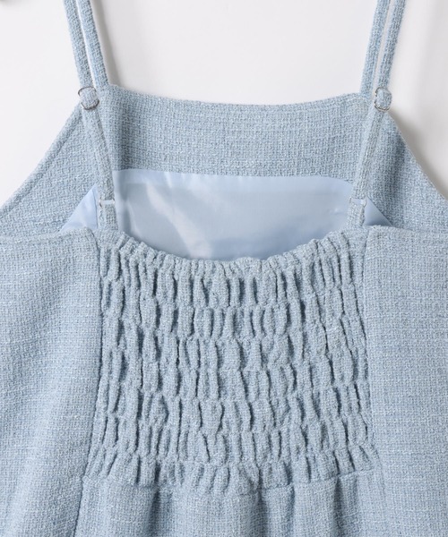 repipi armario（レピピ アルマリオ）の「【セレモニー】ガーリーツイードワンピース（ワンピース・キッズ・サックスブルー/アイボリー・LARGE/MEDIUM/SMALL）」の18枚目の写真
