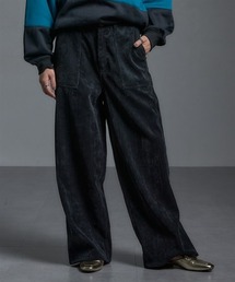 コールテン素材ベイカーワイドパンツ ［Soiunique］