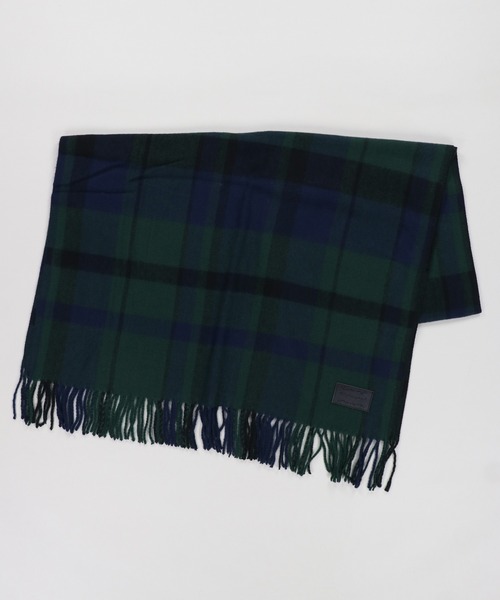 SPINNS（スピンズ）の「巻くだけでかわいさ2割増し♪ さらふわBIGタータンチェックマフラー（マフラー・レディース・サックスブルー/グリーン/ピンク/ブラウン・ONESIZE）」の8枚目の写真