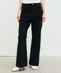 NICK NICOLE SEMI BOOTCUT PANTS_BLACK