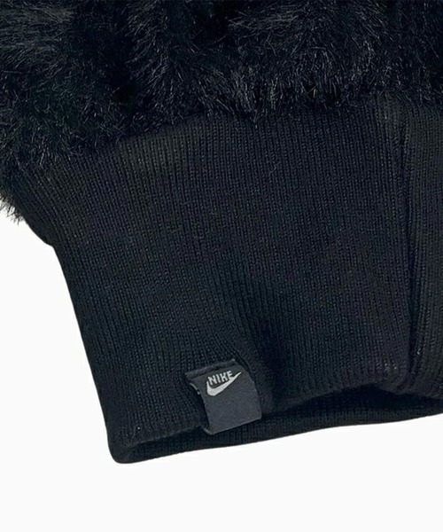 NIKE(ナイキ)の「NIKE/ナイキ 手袋 プラッシュ ニットミトン 防寒 CW2012-010/401(手袋・レディース・ブラック×ホワイト・2XS)」の3枚目の写真