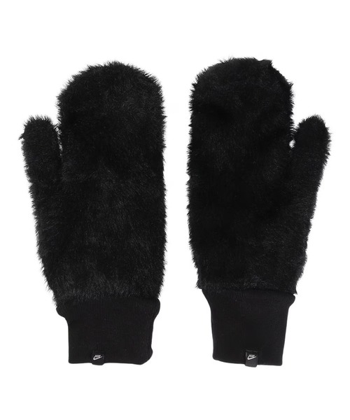 NIKE(ナイキ)の「NIKE/ナイキ 手袋 プラッシュ ニットミトン 防寒 CW2012-010/401(手袋・レディース・ブラック×ホワイト・2XS)」の5枚目の写真