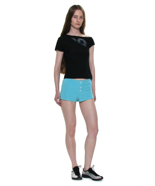 PARTIMENTO WOMEN(パルティメントウィメン)の「ナンバリングアンバランスレイヤートップ_ブラック(Tシャツ/カットソー・レディース・その他・SMALL/MEDIUM)」の7枚目の写真