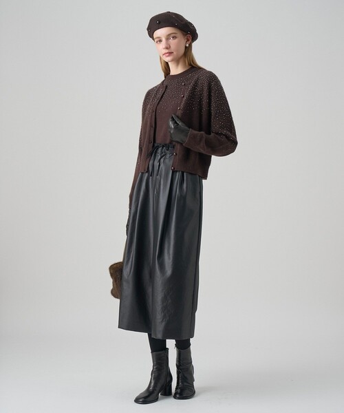 ANAYI(アナイ)の「【セットアップ対応商品】リップルビーズ カーディガン(カーディガン/ボレロ・レディース・イエロー/ダークブラウン/オフホワイト/ブラック・36/38)」の21枚目の写真