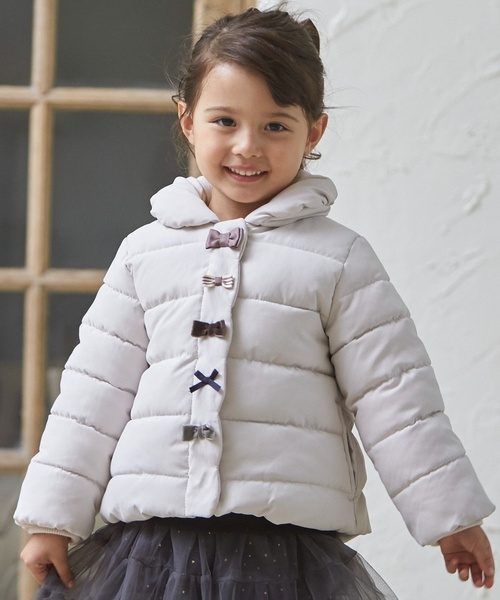 petit main(프티 마인)의 「【씻을 수 있는】 안솜 리본 재킷(불종)」｜아이보리