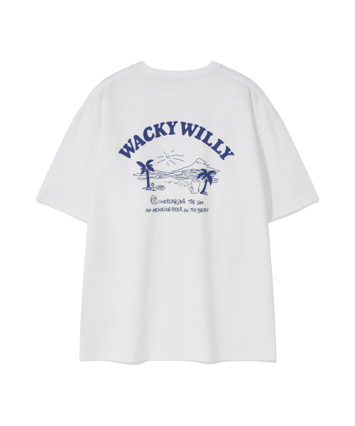 Wacky WiLLy(ワッキーウィリー)の「ビーチグラフィックバカンス半袖Tシャツホワイト(Tシャツ/カットソー・レディース・その他・SMALL/MEDIUM/LARGE/X-LARGE)」の3枚目の写真
