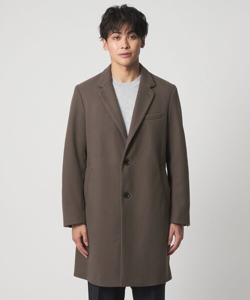 セール】ニットメルトン シングルチェスターコート＜A DAY IN THE LIFE