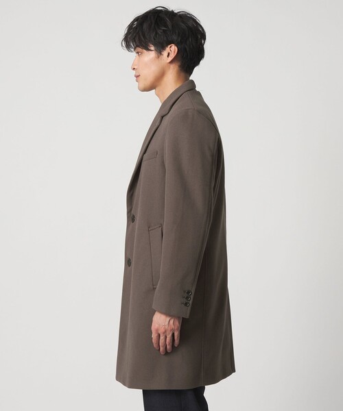 セール】ニットメルトン シングルチェスターコート＜A DAY IN THE LIFE