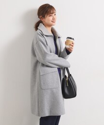 裏リブ襟付きコート