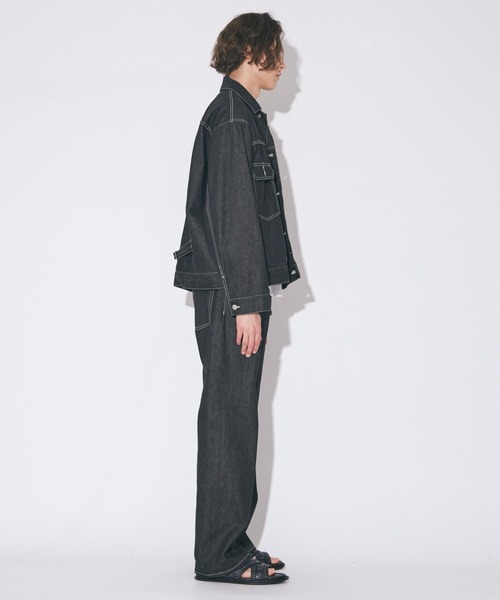 beautiful people(ビューティフルピープル)の「selvedge denim relax blouson(デニムジャケット・メンズ・インディゴブルー/ブラック・40/38/36/34)」の13枚目の写真