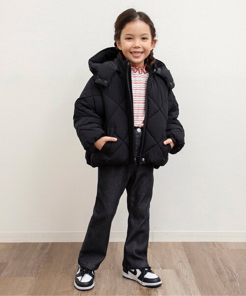 BREEZE（ブリーズ）の「【洗える】パファージャケット_ジュニア対応（ダウンジャケット/コート・キッズ・ラベンダー/ブラック・120/140/130/100/110/90/80）」の8枚目の写真