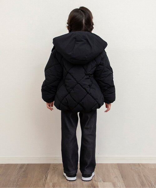 BREEZE（ブリーズ）の「【洗える】パファージャケット_ジュニア対応（ダウンジャケット/コート・キッズ・ラベンダー/ブラック・120/140/130/100/110/90/80）」の9枚目の写真