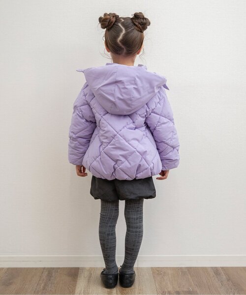 BREEZE（ブリーズ）の「【洗える】パファージャケット_ジュニア対応（ダウンジャケット/コート・キッズ・ラベンダー/ブラック・120/140/130/100/110/90/80）」の11枚目の写真
