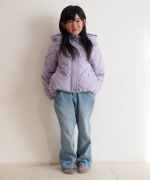 BREEZE（ブリーズ）の「【洗える】パファージャケット_ジュニア対応（ダウンジャケット/コート・キッズ・ラベンダー/ブラック・120/140/130/100/110/90/80）」の13枚目の写真