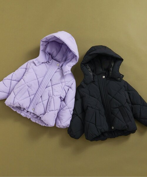 BREEZE（ブリーズ）の「【洗える】パファージャケット_ジュニア対応（ダウンジャケット/コート・キッズ・ラベンダー/ブラック・120/140/130/100/110/90/80）」の14枚目の写真