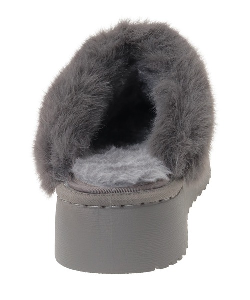 Green　Parks（グリーンパークス）の「・minia フェイクムートンサンダル（サンダル・レディース・グレー/キャメル/ブラウン・M/L）」の7枚目の写真