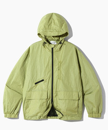 DIMITRI BLACK（ディミトリブラック）の「(All Season) 2WAY Nylon Metal hooded Windbreaker Jacket_Neon Green（ナイロンジャケット）」