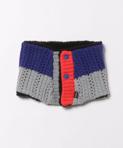 HAKKA KIDS(ハッカキッズ)の「裏ボア配色ネックウォ-マー(ネックウォーマー/スヌード・キッズ・ブルー/杢グレー/ブラック・FREE)」の3枚目の写真