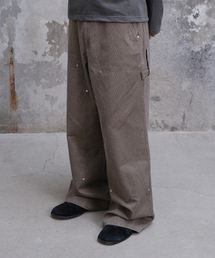WASHED DOUBLE KNEE CARPENTER PANTS (BROWN)