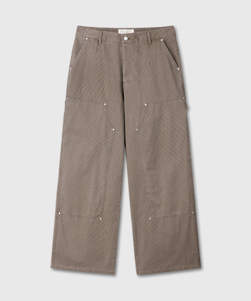 DIVEIN(ダイブイン)の「WASHED DOUBLE KNEE CARPENTER PANTS (BROWN)(その他パンツ・メンズ・その他・0/1/2)」の2枚目の写真