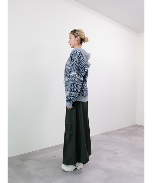 DOLLUPOOPS（ドールアップウップス）の「フェアアイルフーディニットカーディガン（カーディガン/ボレロ・レディース・ブラック/オフホワイト/ブラウン・FREE）」の17枚目の写真