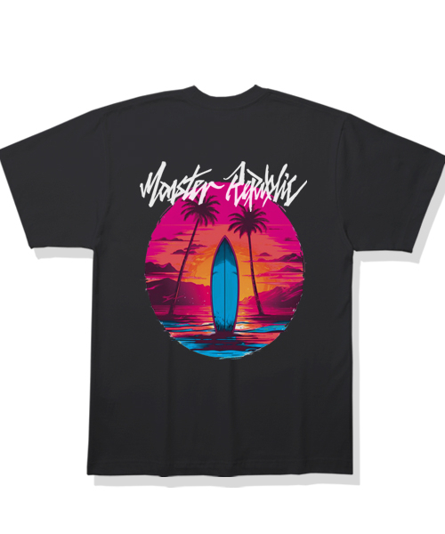 MONSTER REPUBLIC(モンスターリパブリック)の「サーフィンシェイクベリーピンクTシャツブラック(Tシャツ/カットソー・レディース・その他・LARGE/MEDIUM/SMALL/X-LARGE)」の1枚目の写真