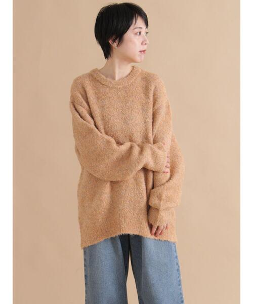 sm2rhythm（サマンサモスモスリズム）の「ブークレニットプルオーバー（ニット/セーター・レディース・ベージュ/グリーン/ピンク/ブルー・F）」の2枚目の写真