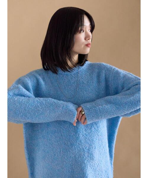 sm2rhythm（サマンサモスモスリズム）の「ブークレニットプルオーバー（ニット/セーター・レディース・ベージュ/グリーン/ピンク/ブルー・F）」の4枚目の写真