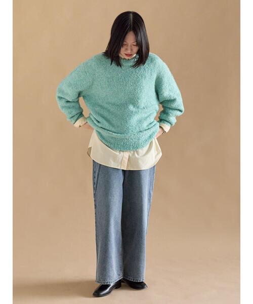 sm2rhythm（サマンサモスモスリズム）の「ブークレニットプルオーバー（ニット/セーター・レディース・ベージュ/グリーン/ピンク/ブルー・F）」の6枚目の写真