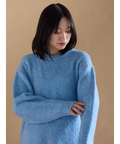 sm2rhythm（サマンサモスモスリズム）の「ブークレニットプルオーバー（ニット/セーター・レディース・ベージュ/グリーン/ピンク/ブルー・F）」の7枚目の写真