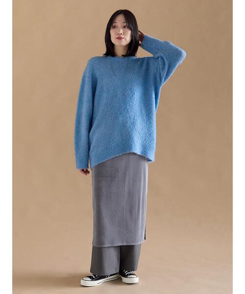 sm2rhythm（サマンサモスモスリズム）の「ブークレニットプルオーバー（ニット/セーター・レディース・ベージュ/グリーン/ピンク/ブルー・F）」の11枚目の写真