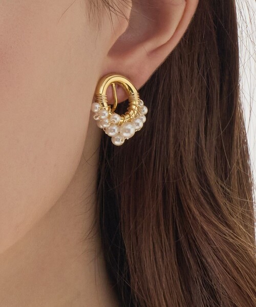 ANAYI(アナイ)の「【Eternal Line 2026】バブルパールイヤリング(イヤリング・レディース・オフホワイト/ピンクベージュ・FREE)」の9枚目の写真